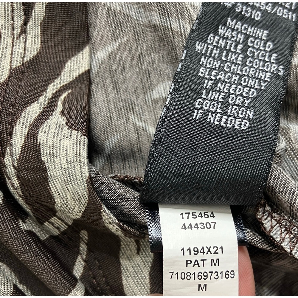 Y2K IZ Byer Zebra Dress Medium Brown Ruched Babydoll Empire Tie Waist Sleeveless - Picture 7 of 14